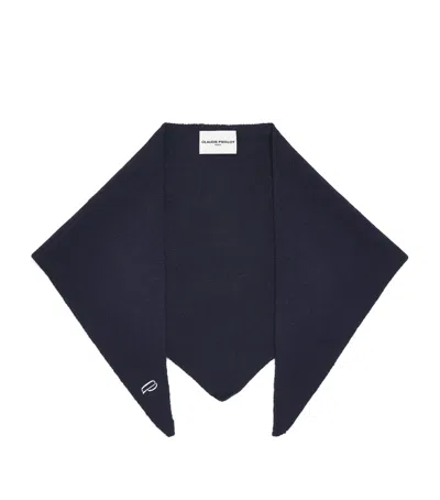 Claudie Pierlot Cashmere Scarf In Blue