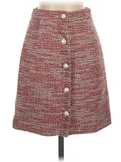 Pre-owned Claudie Pierlot Casual Skirt In Burgundy