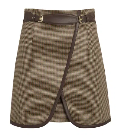 Claudie Pierlot Check Belted Mini Skirt In Multi