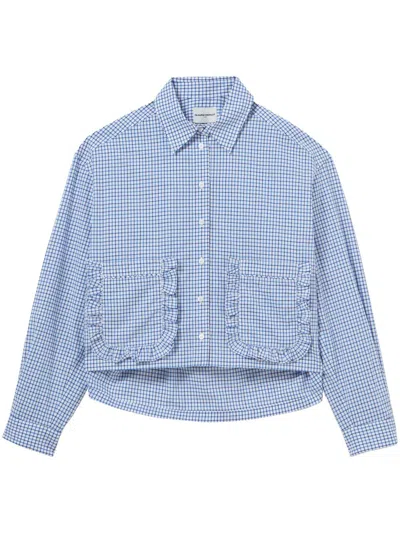 Claudie Pierlot Checked Shirt In Blue