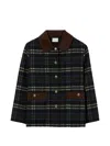 Claudie Pierlot Checked Wool Blend Coat In Multi