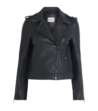 Claudie Pierlot Club Grained Leather Jacket