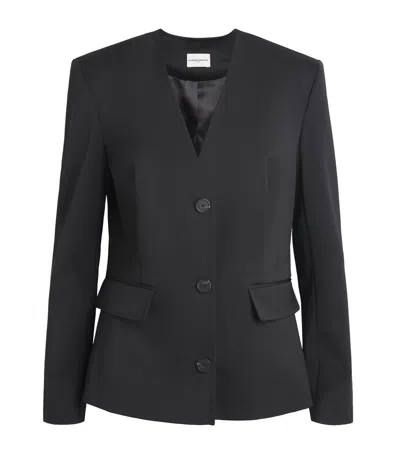 Claudie Pierlot Collarless Blazer In Black
