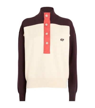 Claudie Pierlot Colour-block Sweatshirt In Neutral