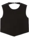 Claudie Pierlot Contrast-stitch Tank Top In 黑色