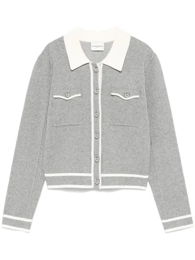 Claudie Pierlot Contrasting-trims Cardigan In Divers
