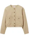 Claudie Pierlot Cotton Bomber Jacket In Neutrals