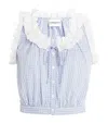 Claudie Pierlot Cotton Check Crop Top