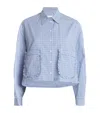 Claudie Pierlot Womens Carine Check-pattern Cotton Shirt Divers