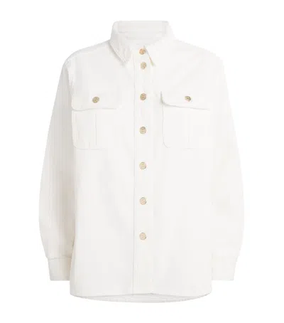 Claudie Pierlot Cotton Corduroy Shirt In White
