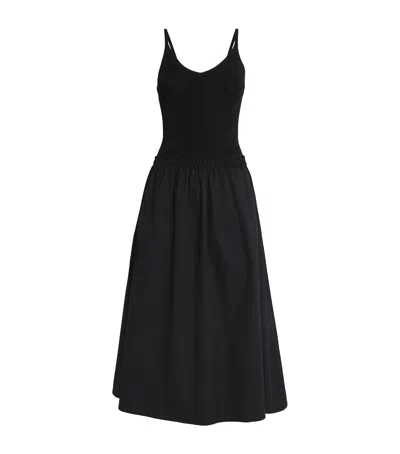 Claudie Pierlot Cotton Crochet Midi Dress In Black