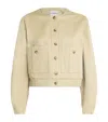 Claudie Pierlot Cotton Bomber Jacket In Neutral