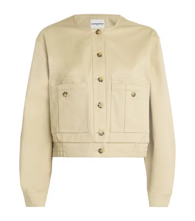 CLAUDIE PIERLOT COTTON CROPPED JACKET