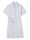 Claudie Pierlot Cotton Denim Mini Dress In White