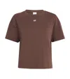 Claudie Pierlot Cotton Embroidered Monogram T-shirt In Brown