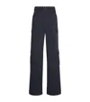Claudie Pierlot Cotton Gabardine Cargo Trousers In Blue