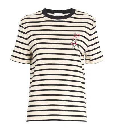 Claudie Pierlot Cotton Jean-toto Striped T-shirt In Neutral