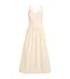 Claudie Pierlot Cotton Knitted Midi Dress In Neutral