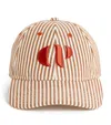 Claudie Pierlot Cotton-linen Striped Baseball Cap