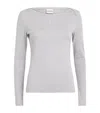 Claudie Pierlot Cotton Long-sleeve T-shirt In Gray