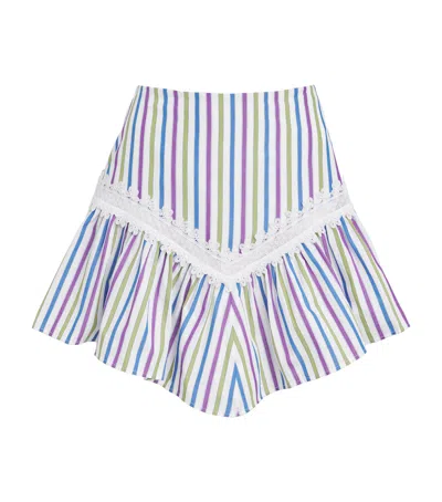Claudie Pierlot Cotton Mini Skirt In Multi