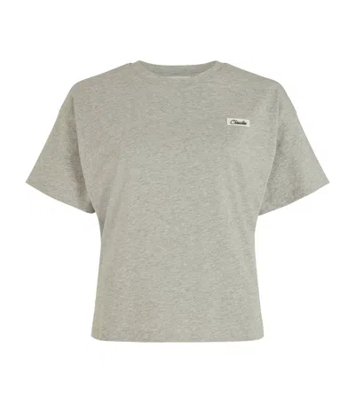 Claudie Pierlot Cotton Oversized T-shirt In Gray