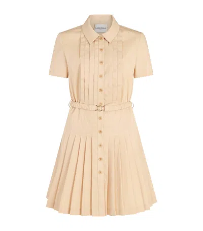 CLAUDIE PIERLOT COTTON PLEATED MINI DRESS