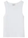 Claudie Pierlot Womens Naturels Logo-embroidered Sleeveless Cotton-jersey Top In White