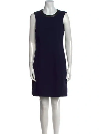 Pre-owned Claudie Pierlot Crew Neck Knee-length Dress In Black