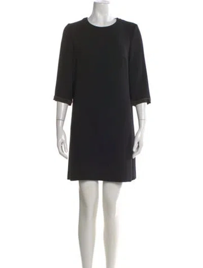 Pre-owned Claudie Pierlot Crew Neck Knee-length Dress In Black