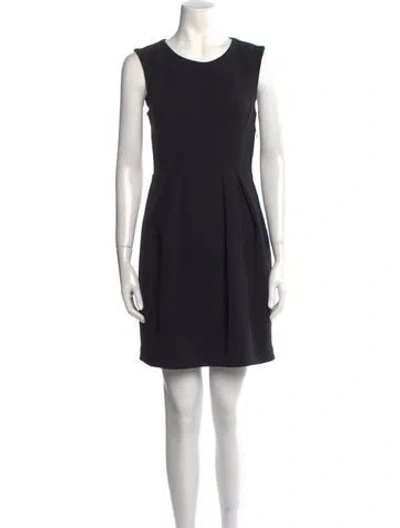 Pre-owned Claudie Pierlot Crew Neck Mini Dress In Black