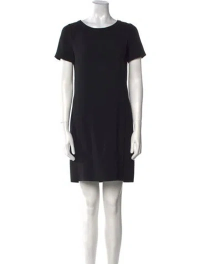 Pre-owned Claudie Pierlot Crew Neck Mini Dress In Black
