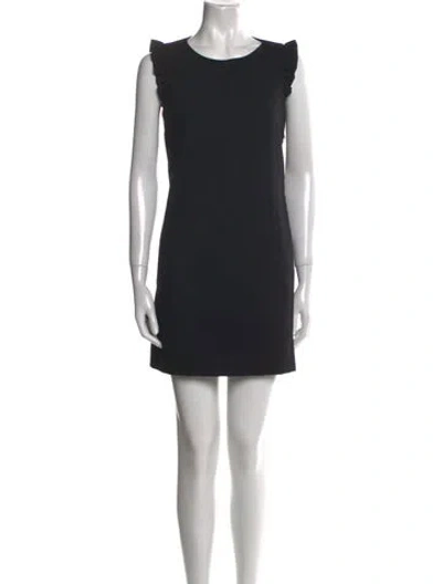 Pre-owned Claudie Pierlot Crew Neck Mini Dress In Black