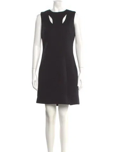 Pre-owned Claudie Pierlot Crew Neck Mini Dress In Black