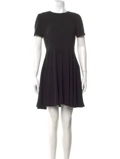 Pre-owned Claudie Pierlot Crew Neck Mini Dress In Black
