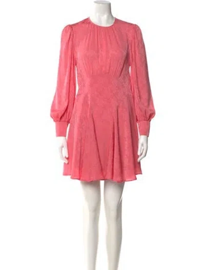 Pre-owned Claudie Pierlot Crew Neck Mini Dress In Pink