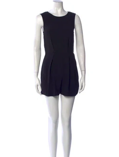 Pre-owned Claudie Pierlot Crew Neck Romper In Black