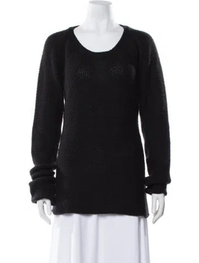 Pre-owned Claudie Pierlot Crew Neck Sweater In Black