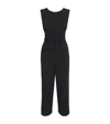 Claudie Pierlot Womens Noir / Gris Sleeveless Cropped Woven Jumpsuit In Black