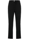 Claudie Pierlot Cropped Straight-leg Trousers In Black
