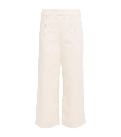 Claudie Pierlot Cropped Straight Tailored Trousers In Neutral