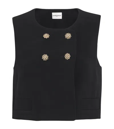 Claudie Pierlot Cropped Tailored Top In Black