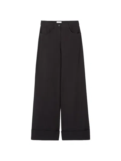 Claudie Pierlot Cuffed Palazzo Trousers In Blue