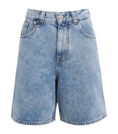Claudie Pierlot Denim Bermuda Shorts In Blue