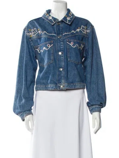 Pre-owned Claudie Pierlot Denim Jacket In Blue