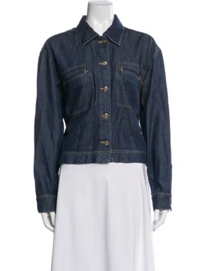 Pre-owned Claudie Pierlot Denim Jacket In Blue