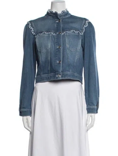 Pre-owned Claudie Pierlot Denim Jacket In Blue