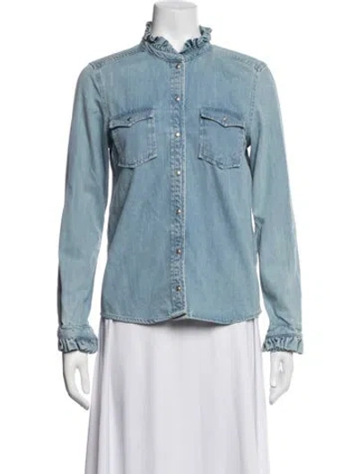 Pre-owned Claudie Pierlot Denim Jacket In Blue