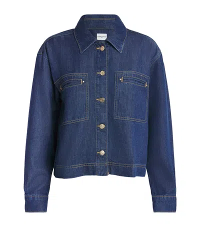 Claudie Pierlot Denim Oversized Shirt In Blue
