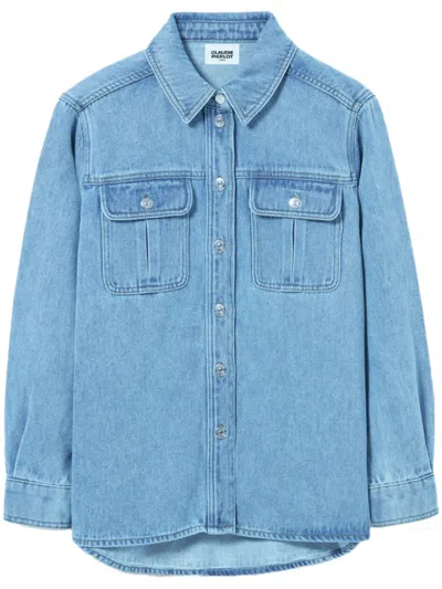 Claudie Pierlot Denim Shirt In 蓝色
